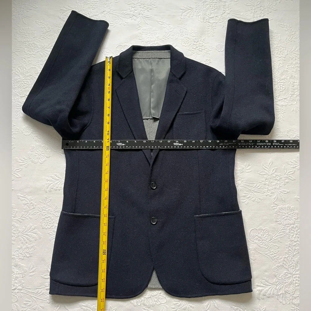 Giorgio Armani Corporation Navy Blue Wool Cashmere Soft Sport Coat IT 52/US 42